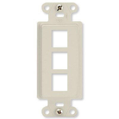 On-Q/Legrand Keystone Decorator Strap, 3-Port